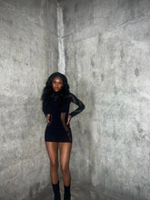 Load image into Gallery viewer, Black Cutout Mini Dress
