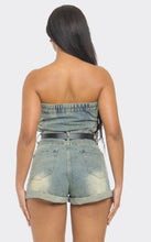 Load image into Gallery viewer, Cutout Denim Romper
