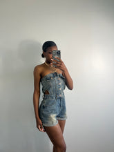 Load image into Gallery viewer, Cutout Denim Romper
